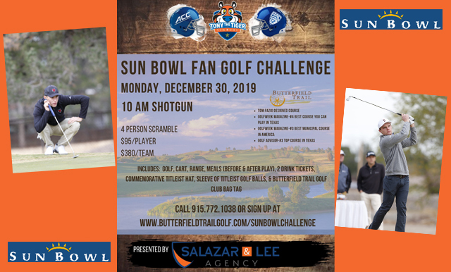 SIGN UP FOR THE SIXTH ANNUAL SUN BOWL FAN GOLF CHALLENGE